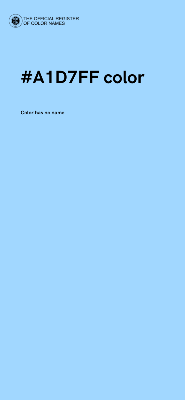 #A1D7FF color image
