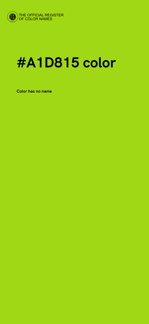 #A1D815 color image