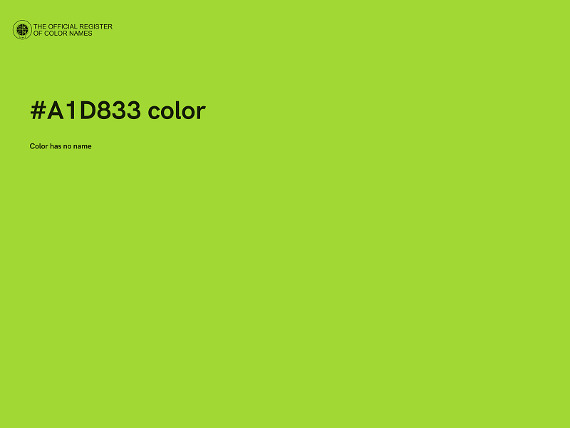 #A1D833 color image