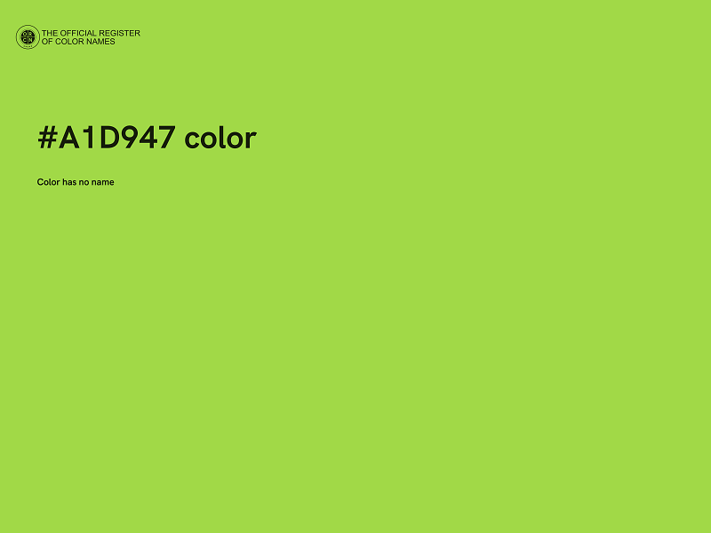 #A1D947 color image