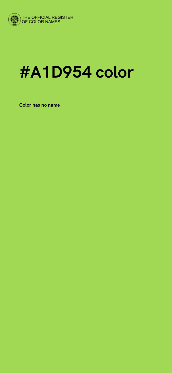 #A1D954 color image