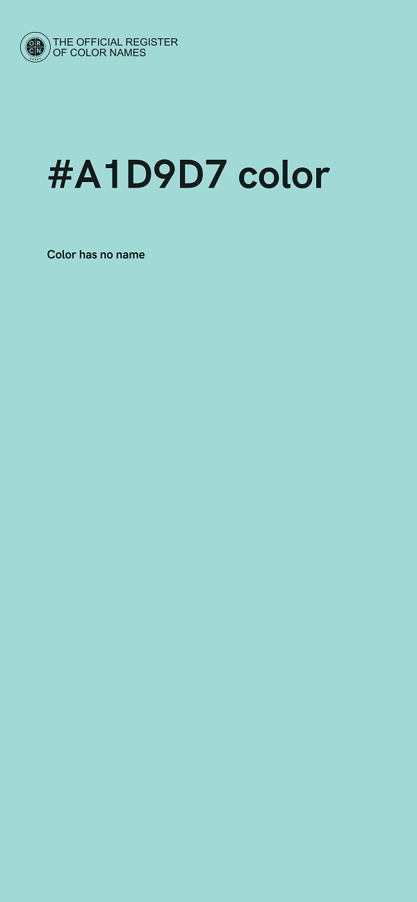#A1D9D7 color image