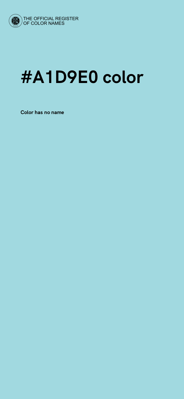 #A1D9E0 color image