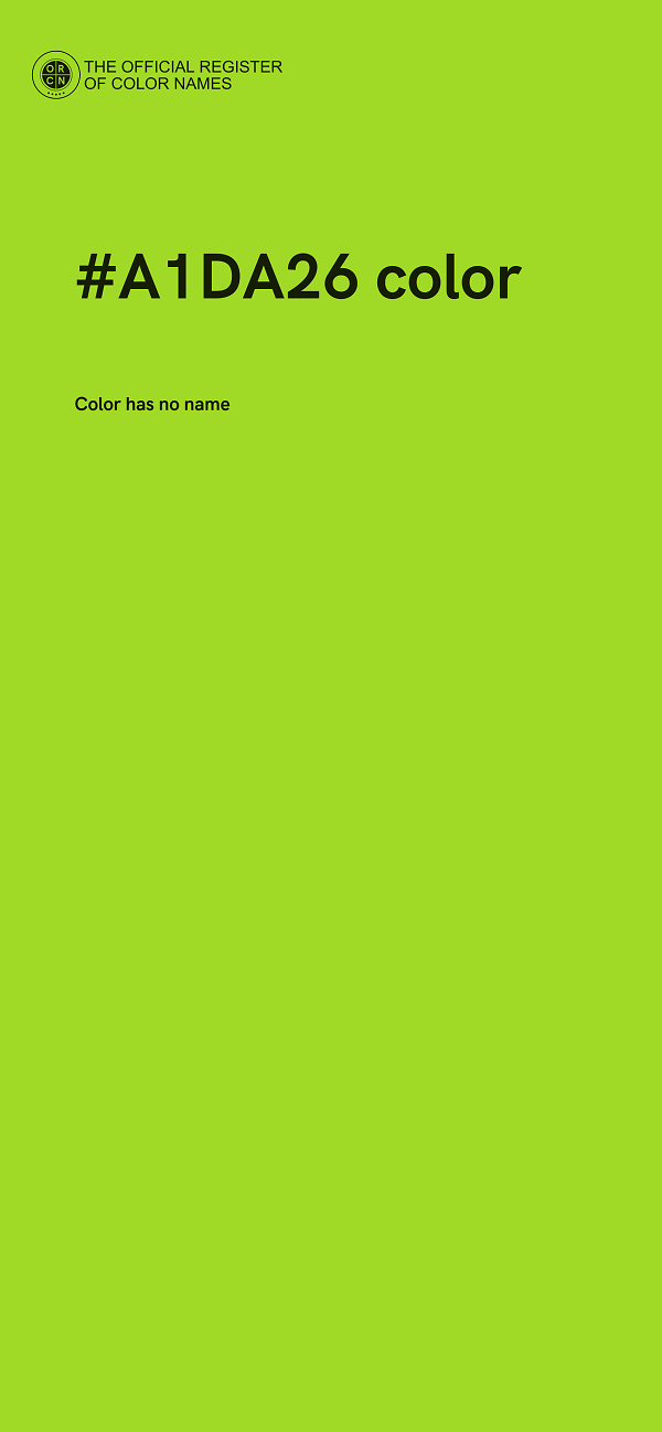 #A1DA26 color image