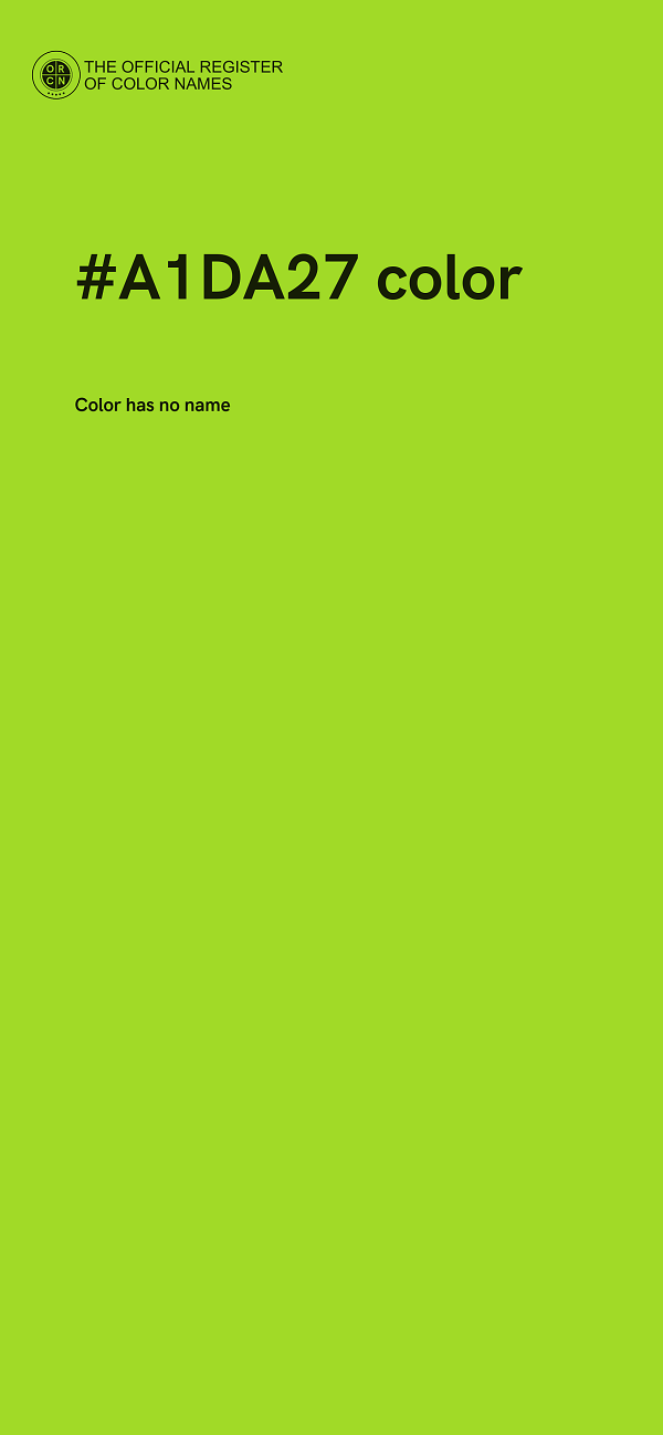 #A1DA27 color image