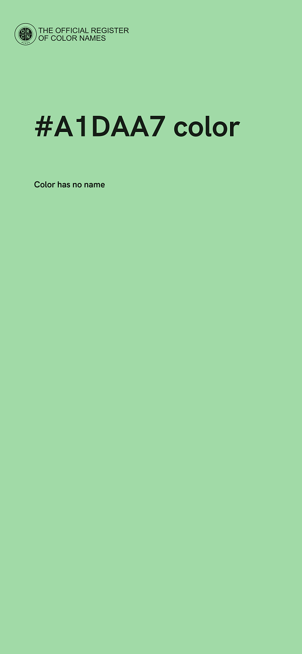 #A1DAA7 color image
