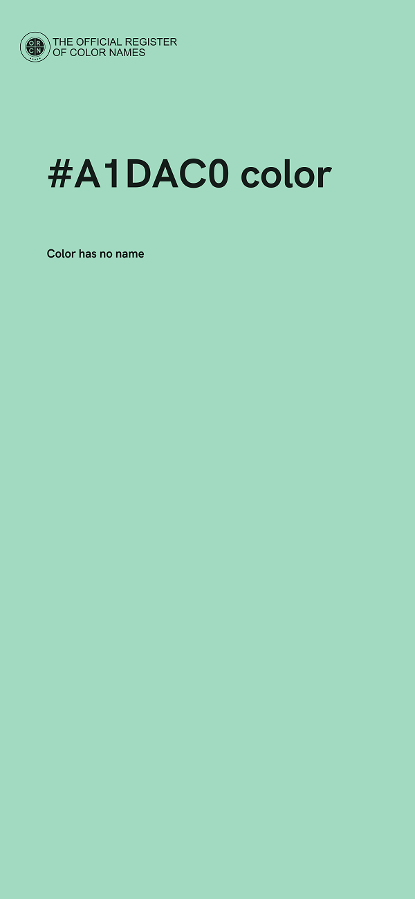 #A1DAC0 color image