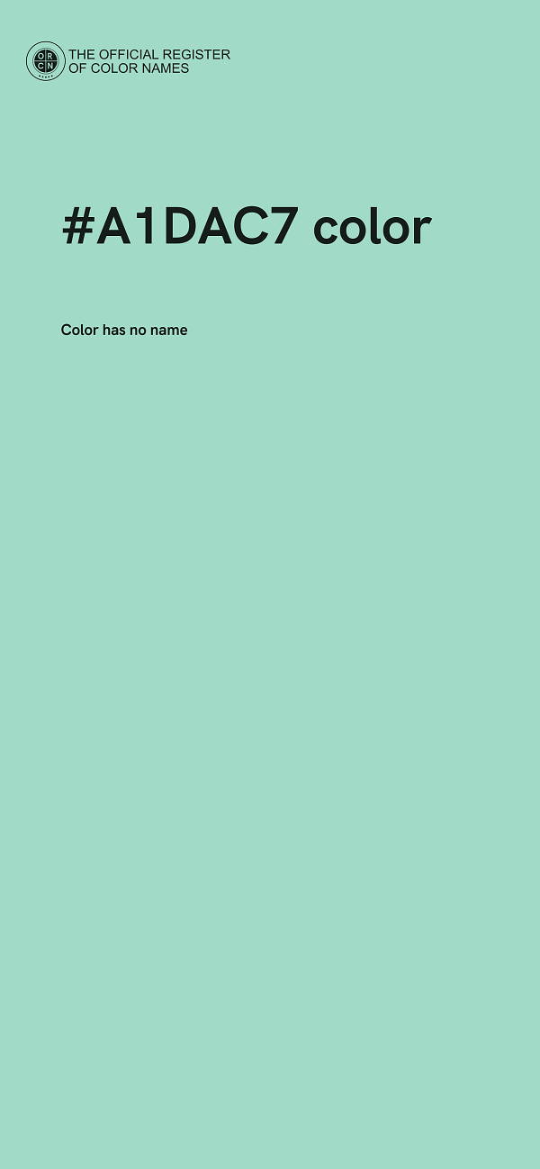 #A1DAC7 color image