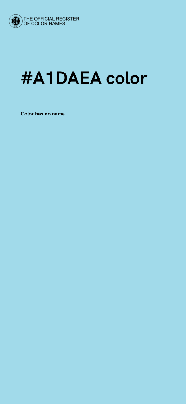 #A1DAEA color image