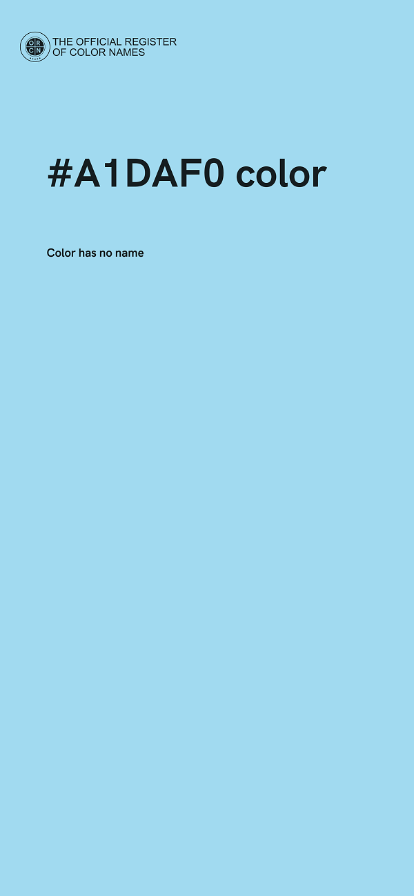 #A1DAF0 color image