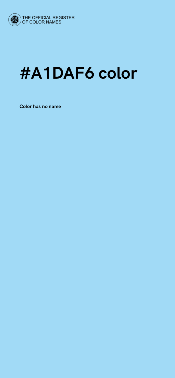 #A1DAF6 color image