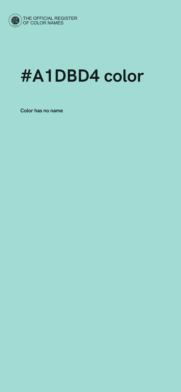 #A1DBD4 color image