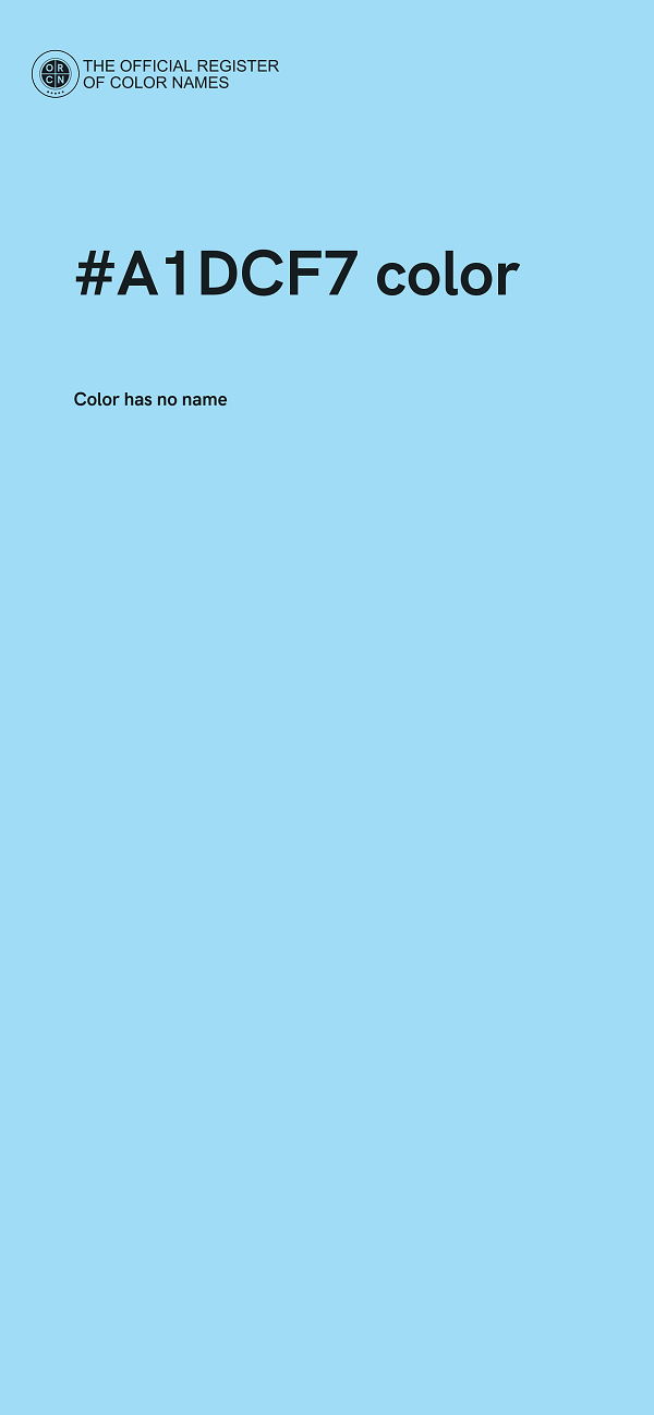 #A1DCF7 color image