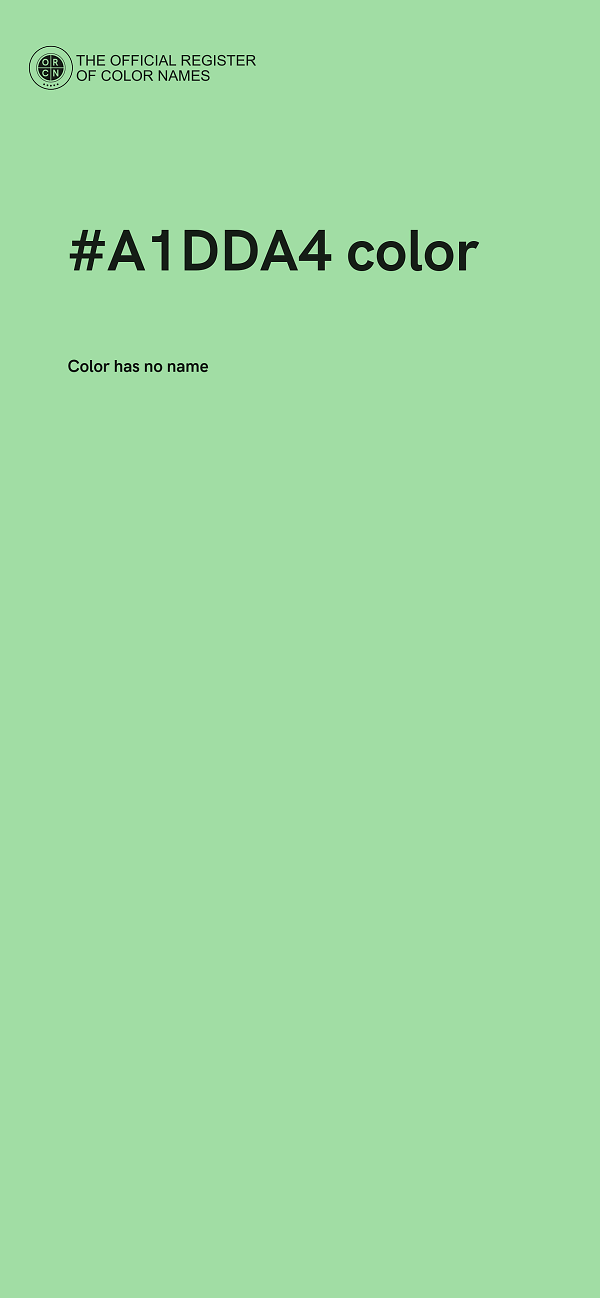 #A1DDA4 color image