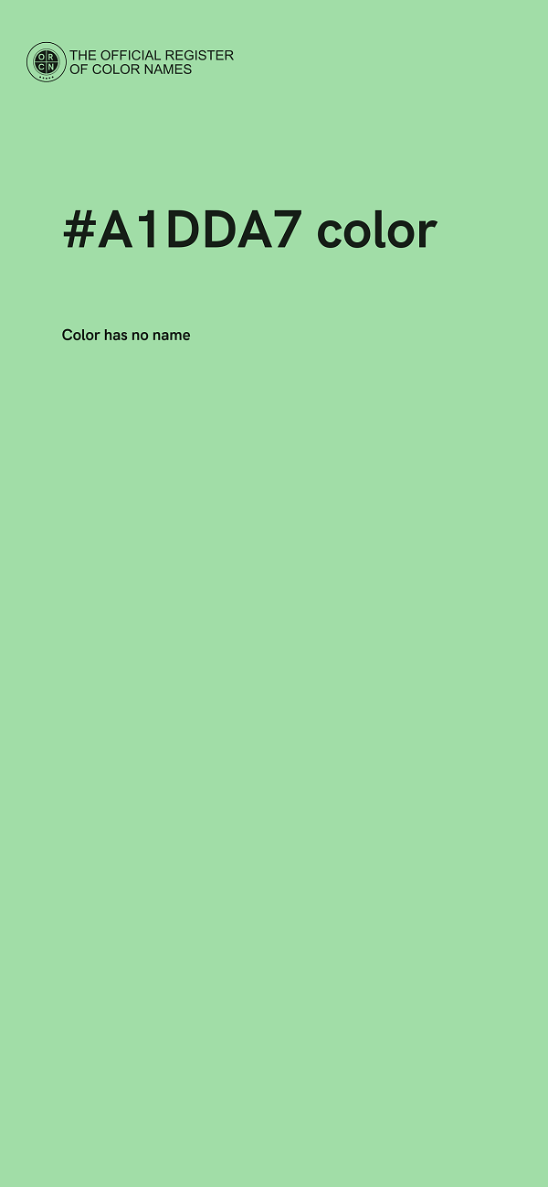 #A1DDA7 color image