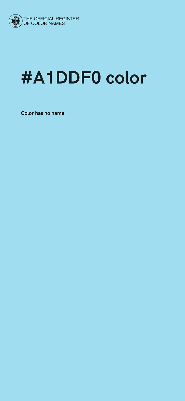 #A1DDF0 color image