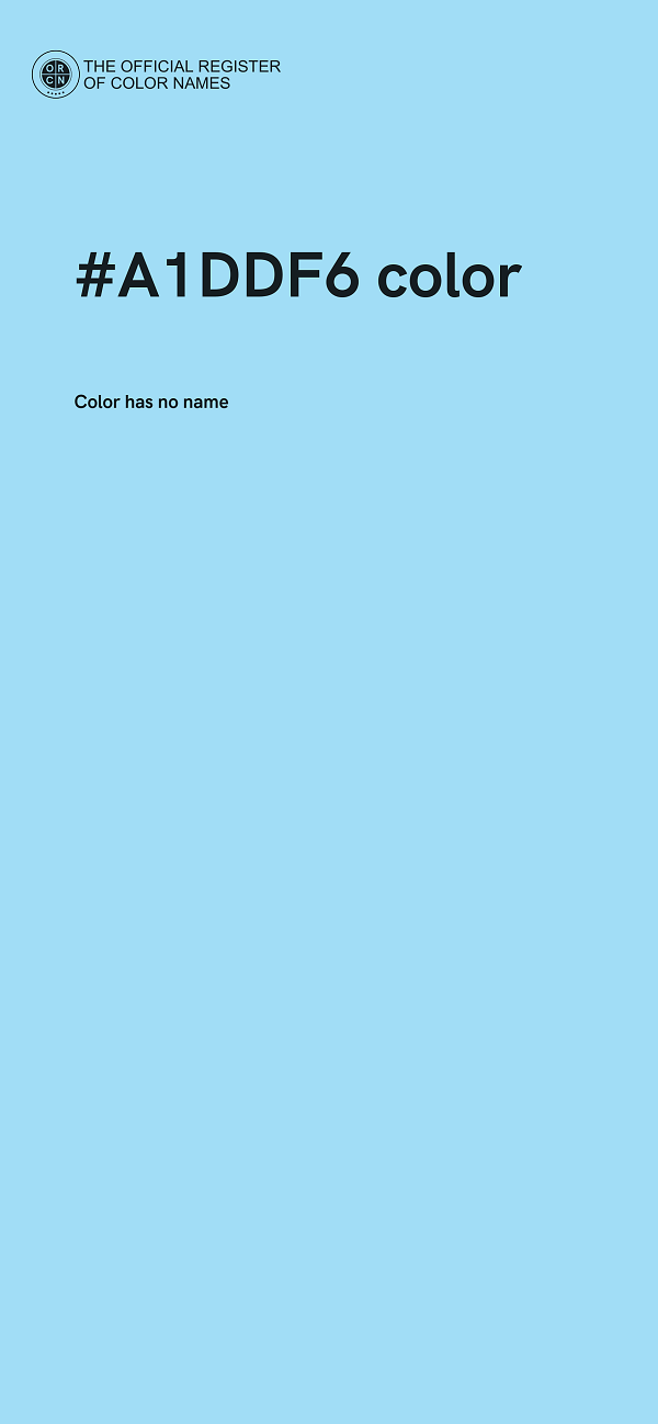 #A1DDF6 color image
