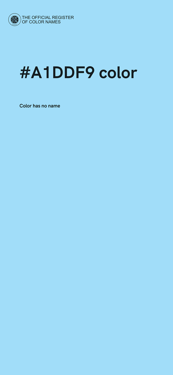 #A1DDF9 color image
