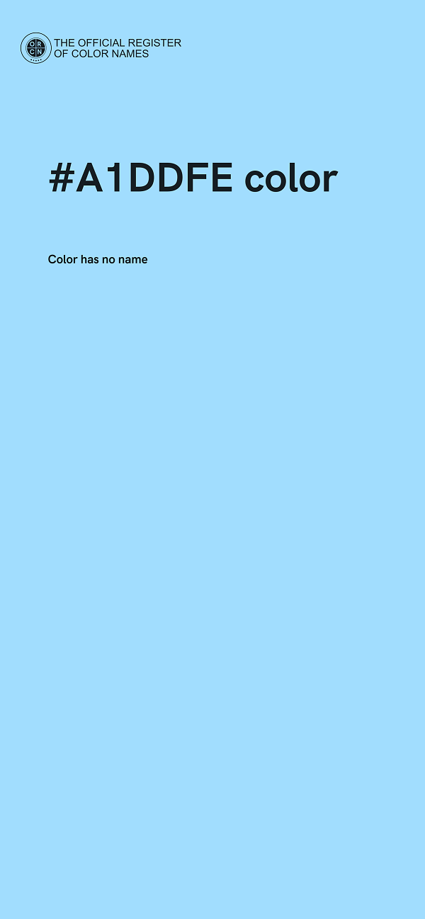 #A1DDFE color image