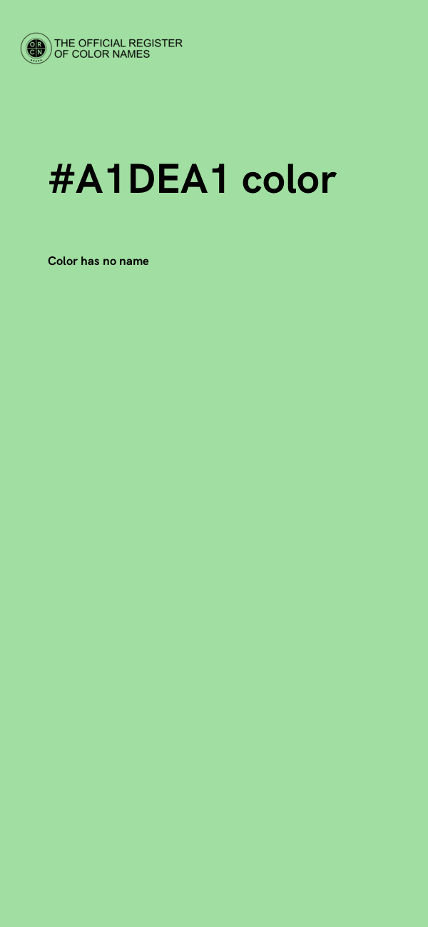 #A1DEA1 color image