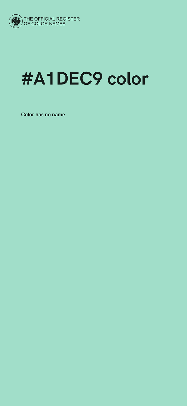 #A1DEC9 color image