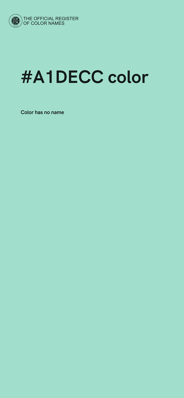#A1DECC color image