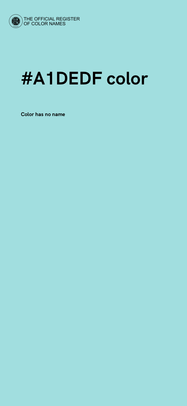 #A1DEDF color image