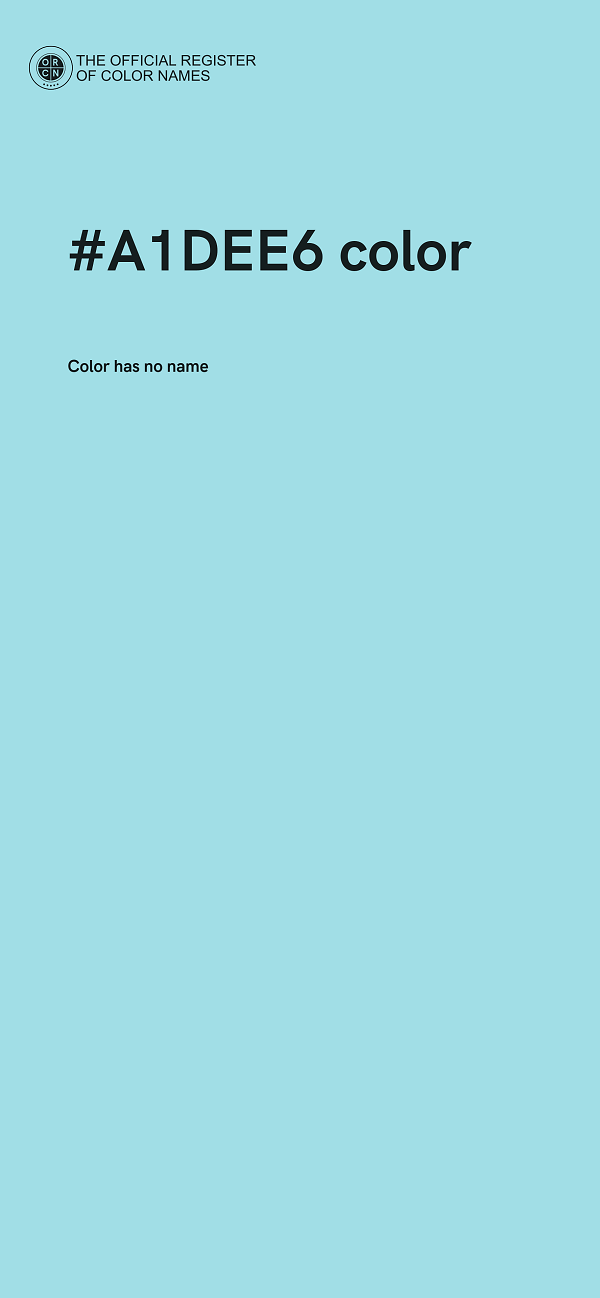 #A1DEE6 color image