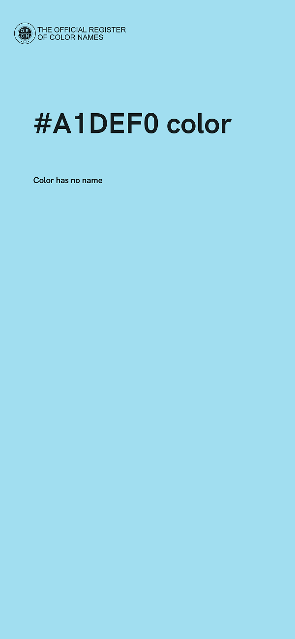 #A1DEF0 color image