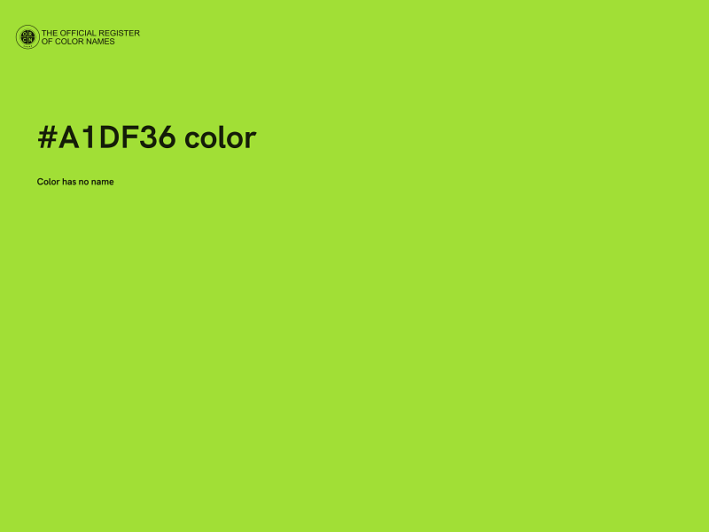 #A1DF36 color image