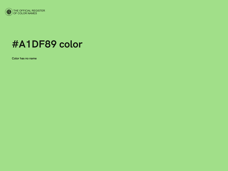 #A1DF89 color image