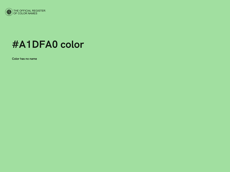#A1DFA0 color image