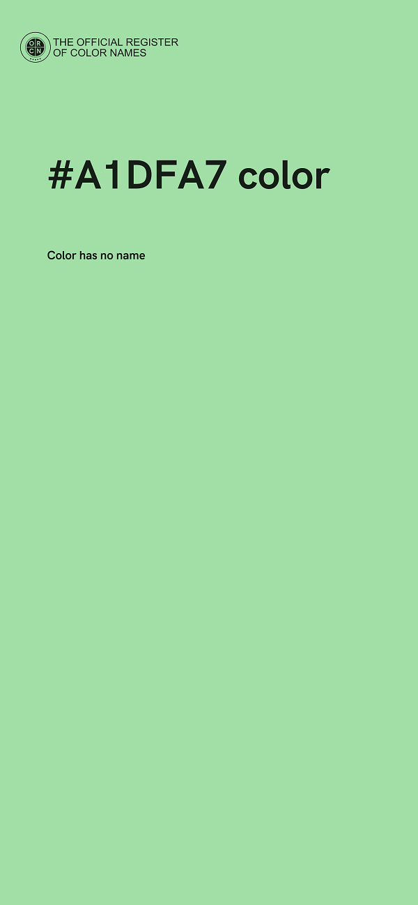 #A1DFA7 color image