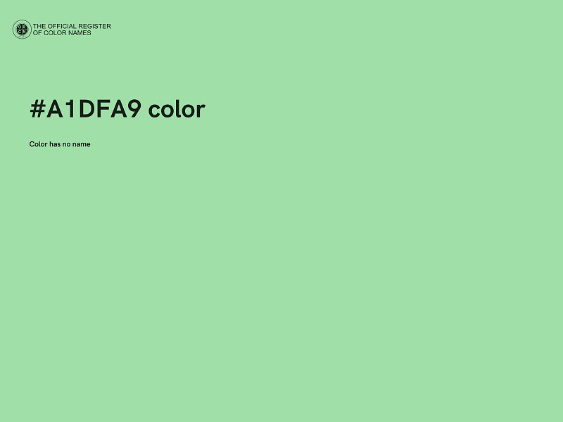 #A1DFA9 color image