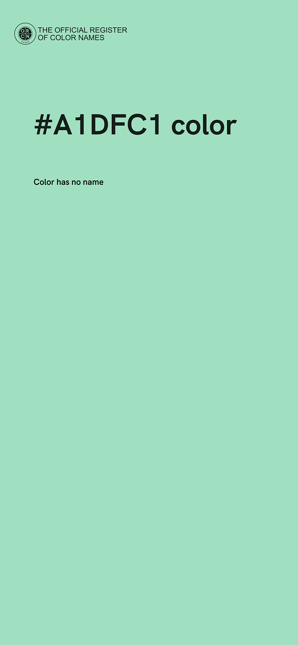 #A1DFC1 color image