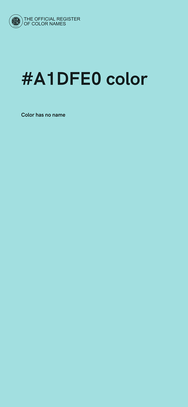 #A1DFE0 color image