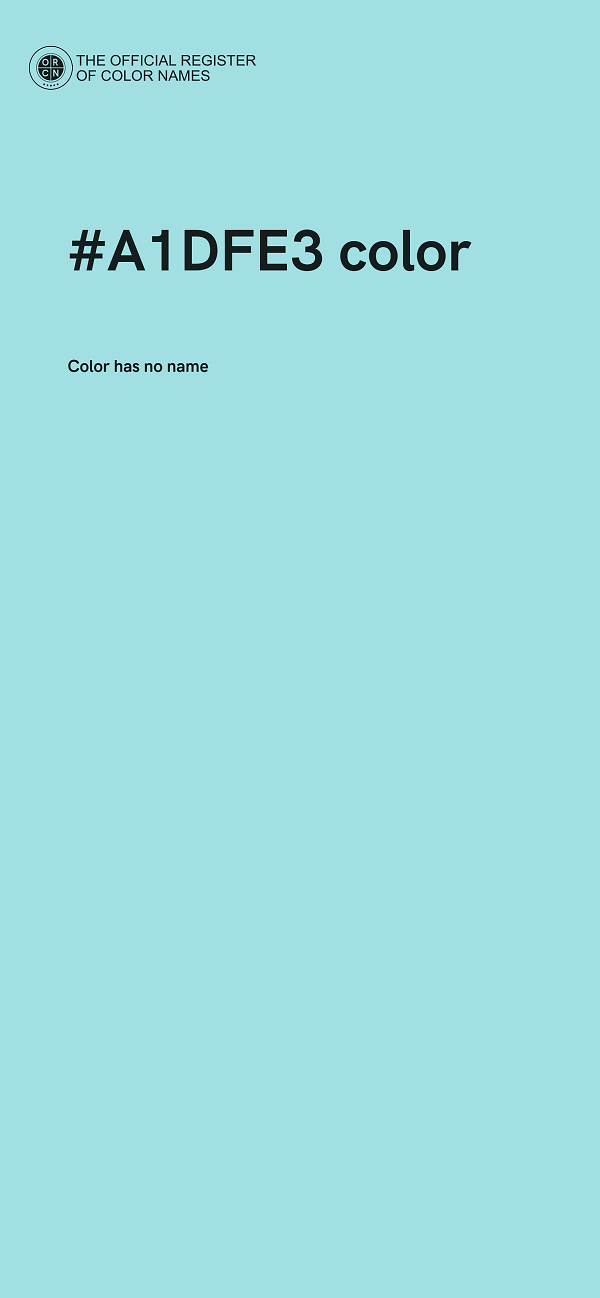 #A1DFE3 color image