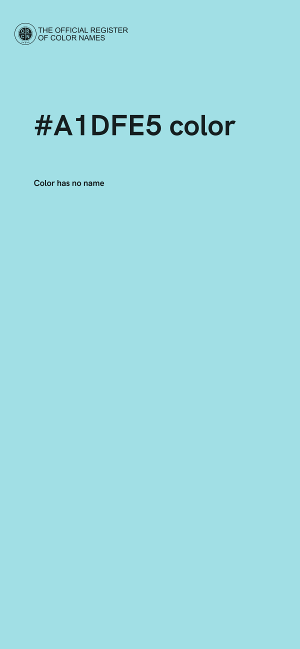 #A1DFE5 color image