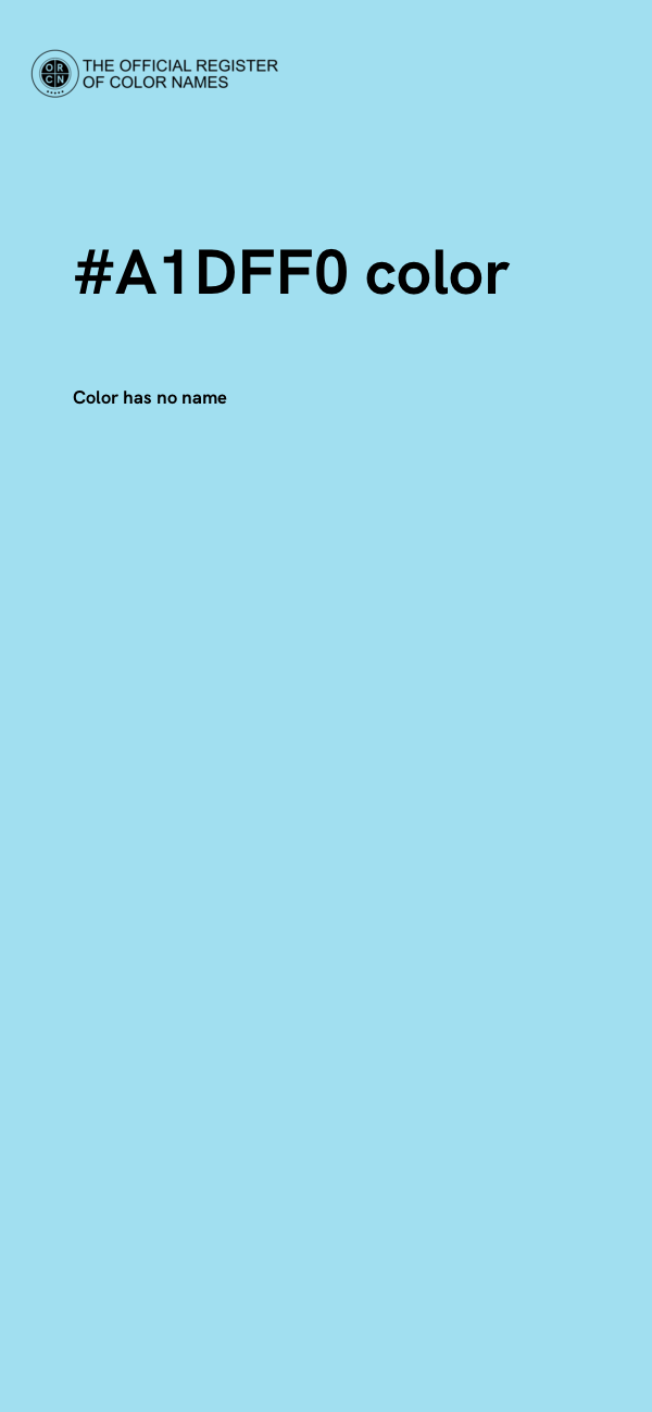 #A1DFF0 color image