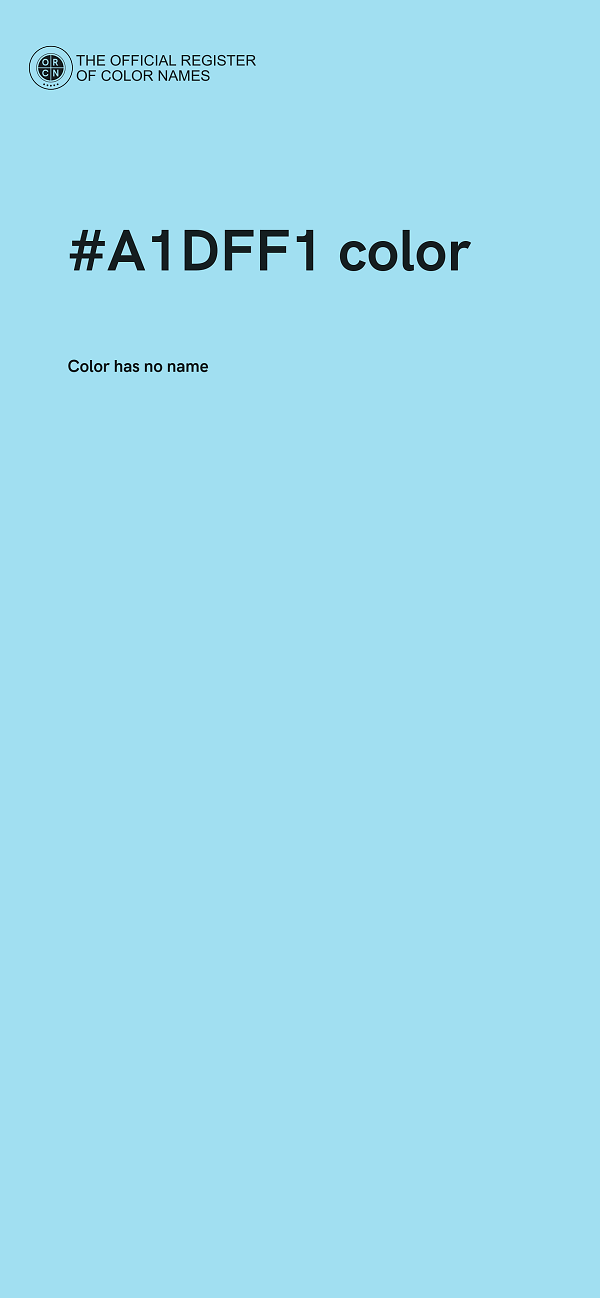 #A1DFF1 color image