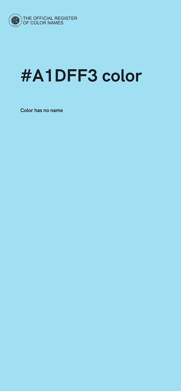 #A1DFF3 color image