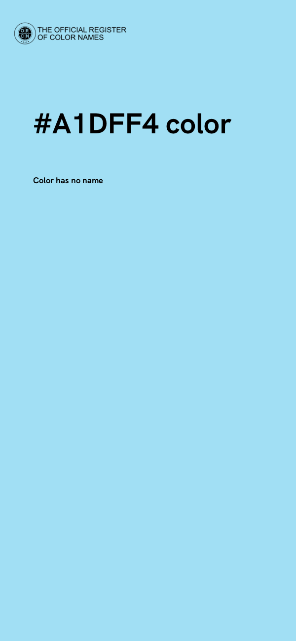 #A1DFF4 color image