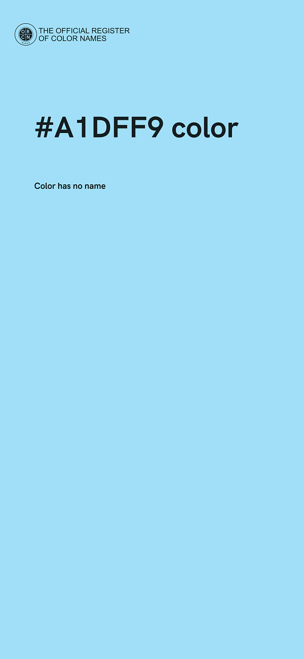 #A1DFF9 color image