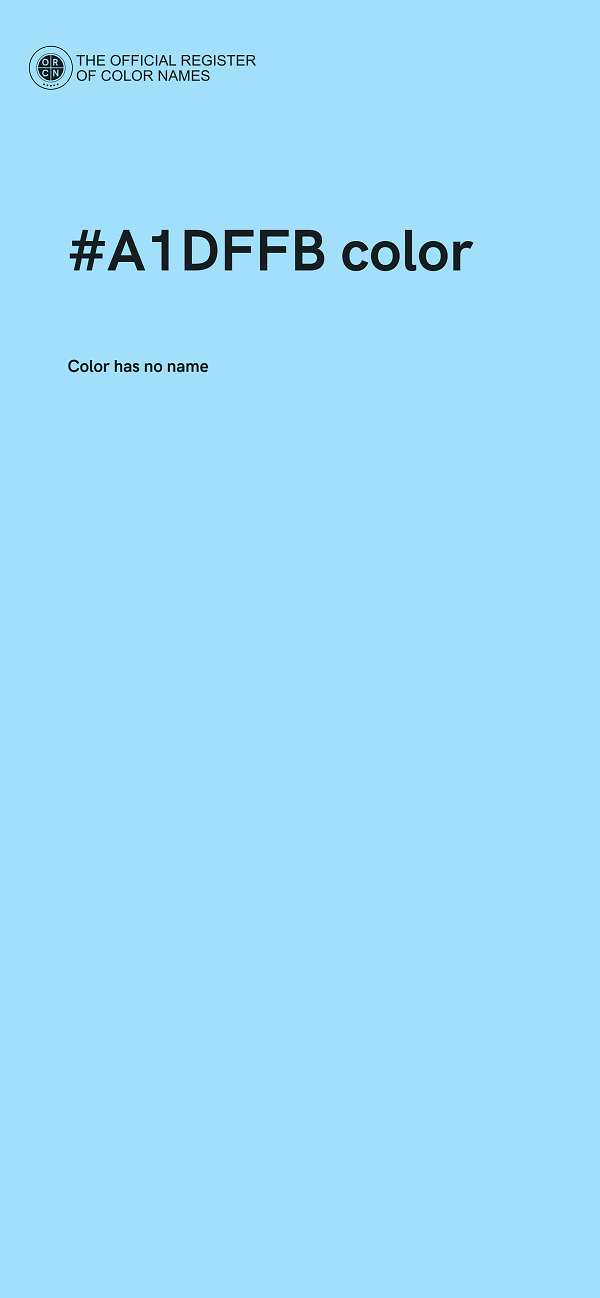 #A1DFFB color image