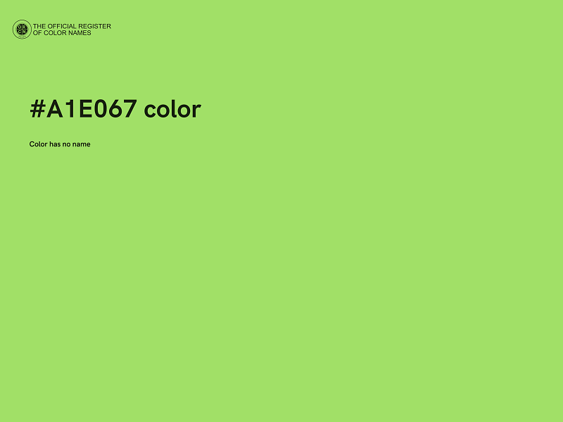#A1E067 color image
