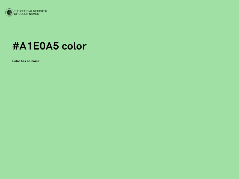 #A1E0A5 color image
