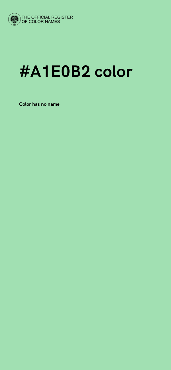 #A1E0B2 color image