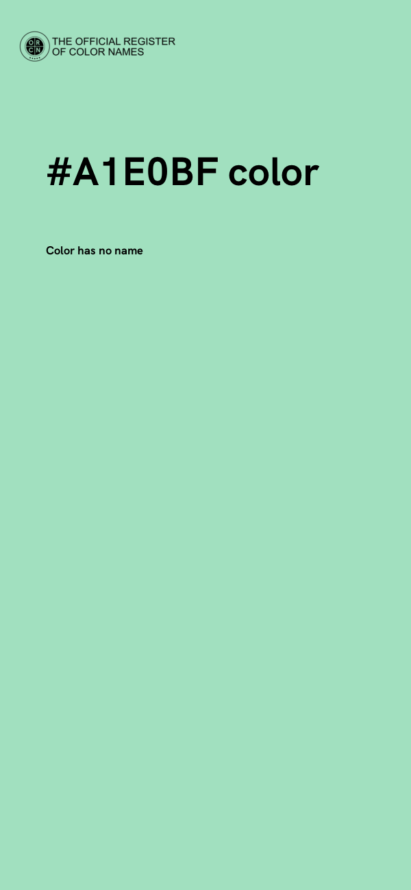 #A1E0BF color image