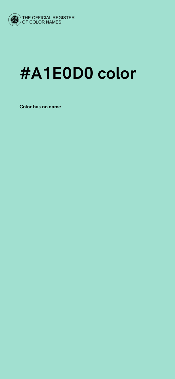 #A1E0D0 color image