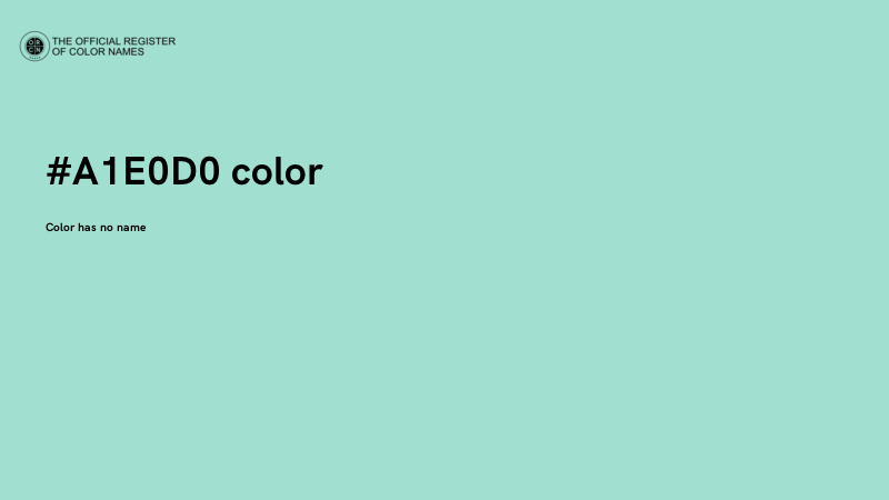 #A1E0D0 color image